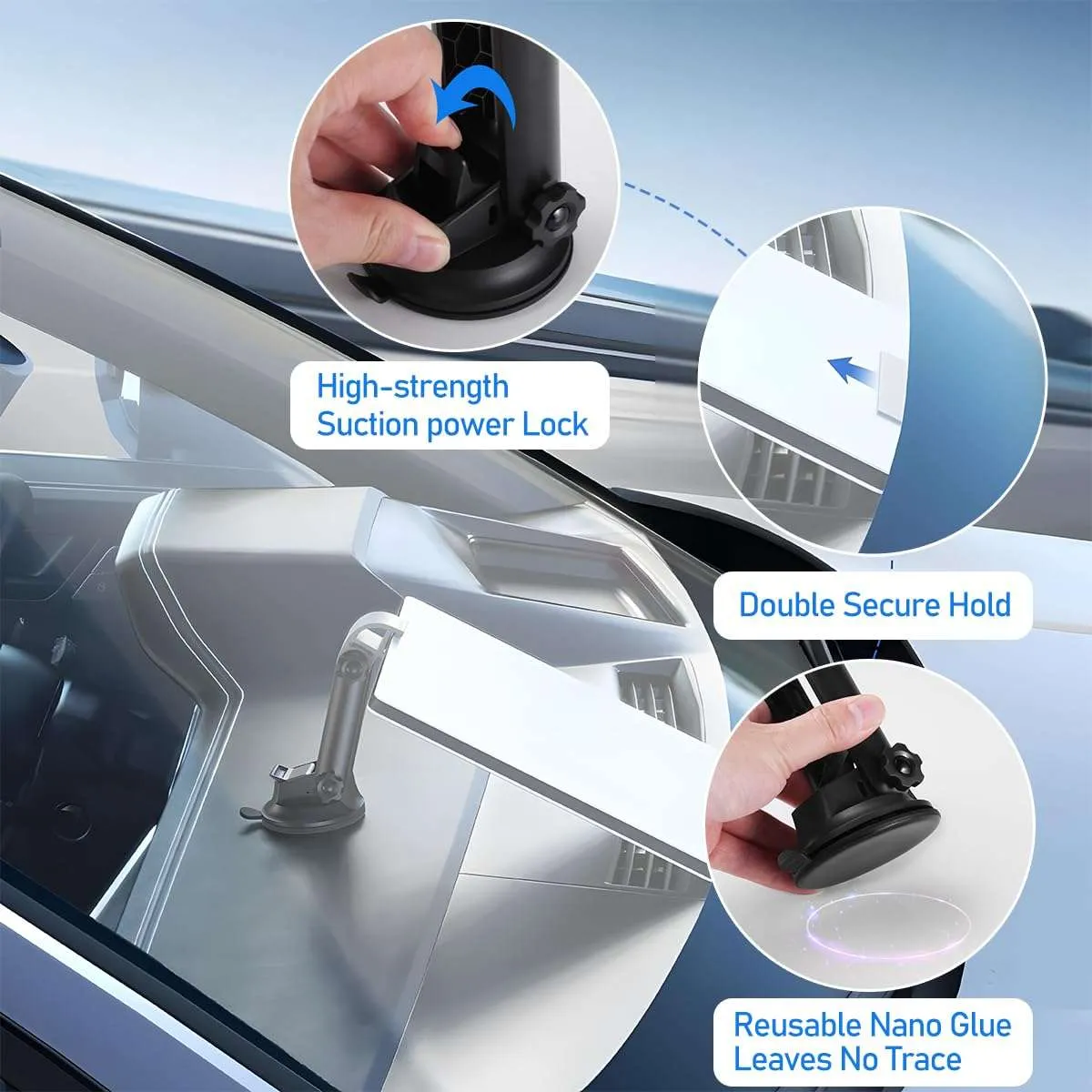 Adjustable angle suction bracket detail